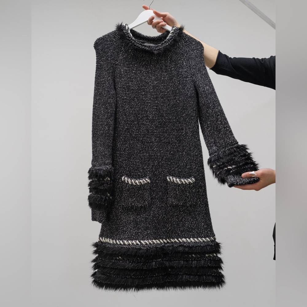 Chanel Fall 2010 Grey Tweed Sweater Dress